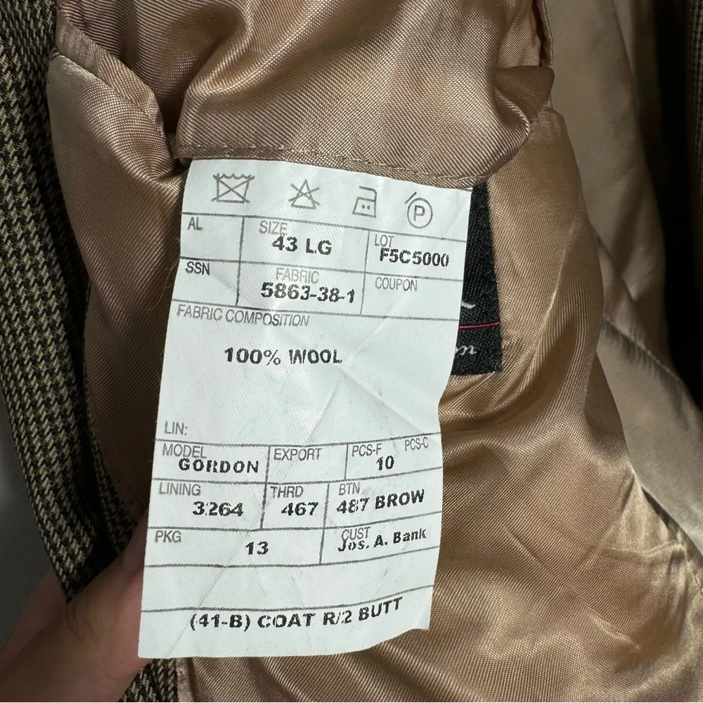 Jos. A. Bank Signature Collection Blazer 100% Wool Size 43L‎